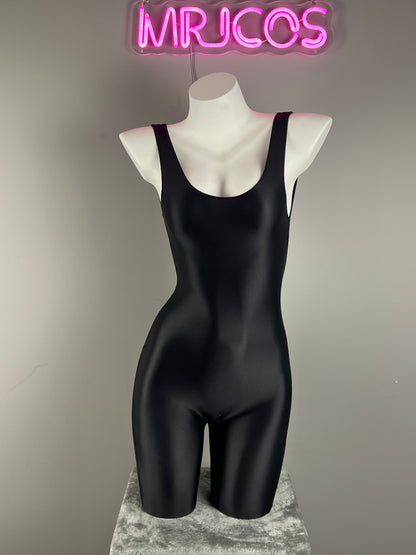 Sleeveless Sheer Spandex Bodysuit Glossy Silky Spandex Yoga Suit Lingerie