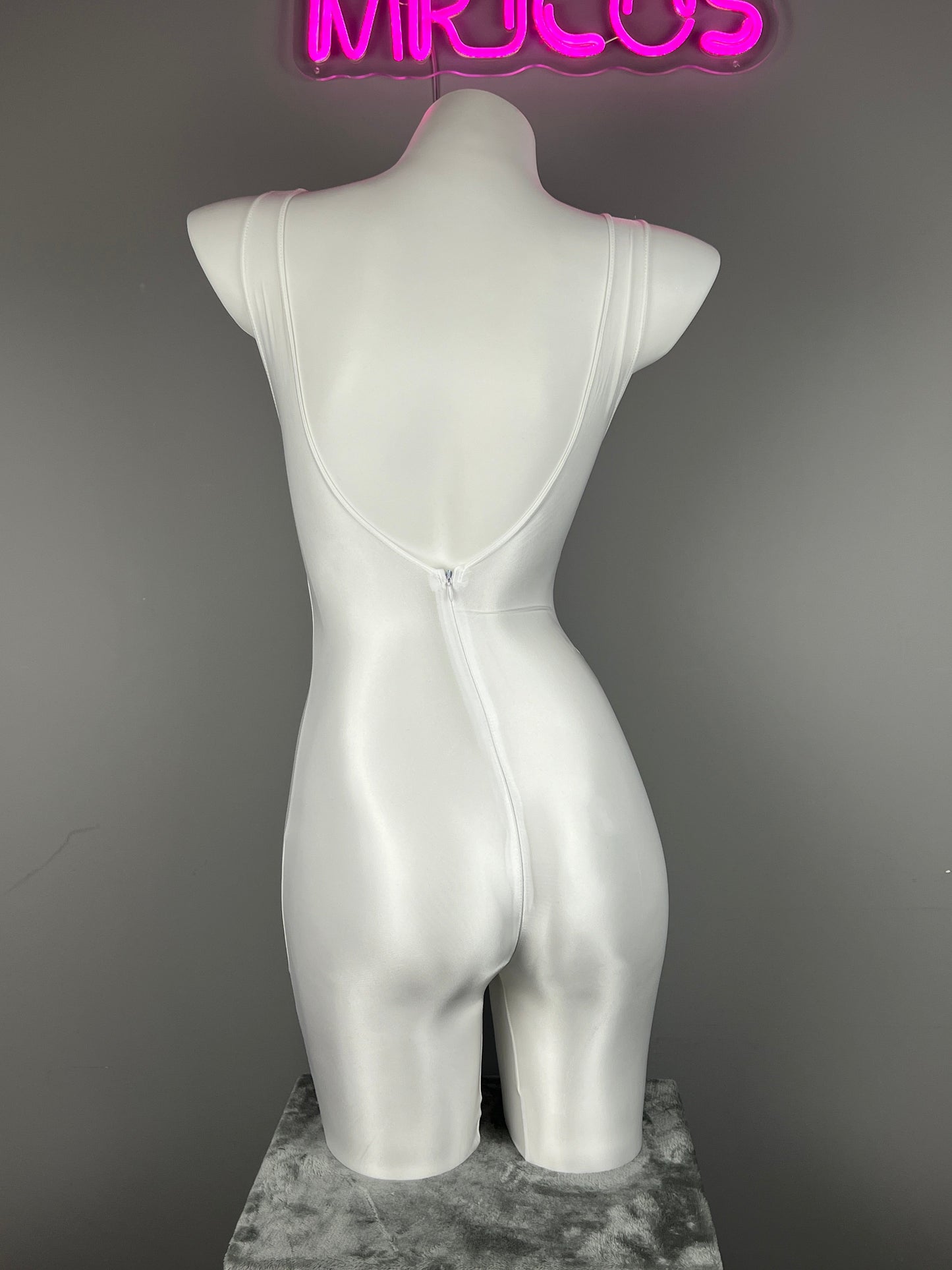 Sleeveless Sheer Spandex Bodysuit Glossy Silky Spandex Yoga Suit Lingerie