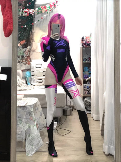 Anime Sci-fi Spandex Swimwear Racing Suit Wet Suit Race Queen Costume