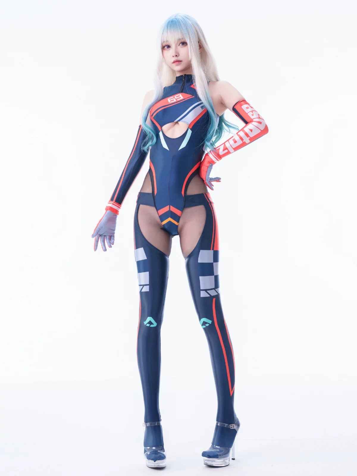 Anime Sci-fi Spandex Swimwear Racing Suit Wet Suit Race Queen Costume
