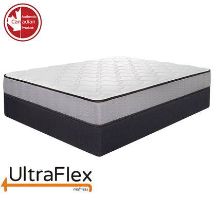 UltraFlex® PARADISE Mattress and BoxSpring Set - Natural Heavy Duty Foam Blend, Low Motion Transfer, Comfort+ Quilting, Orthopedic Cool Gel, and Spinal Posture Support Eco-Friendly Mattress (Made in Canada)