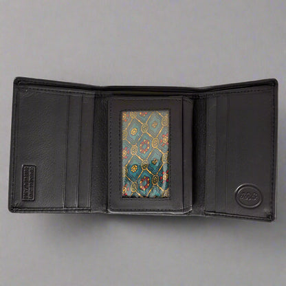 JBG International Men's Flip Up Trifold Leather Wallet