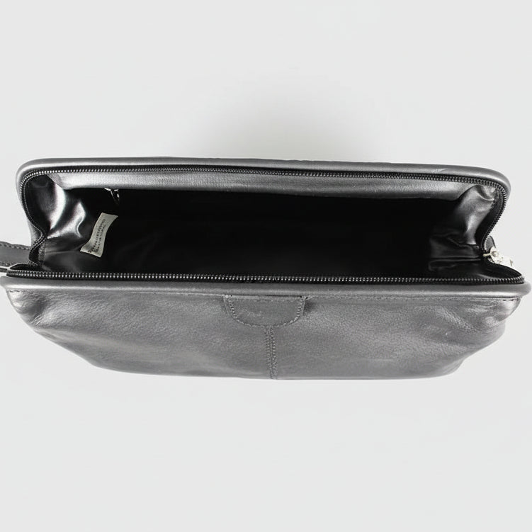 JBG International Structured Leather Toiletry Bag