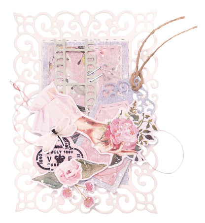 JMA Stamp & Cutting Die Postage Stamps Romantic Moments 99x142x3mm 11 PC nr.63