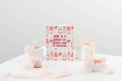 Here Is A Bunch Of Roses For My Valentine! - Greeting Card