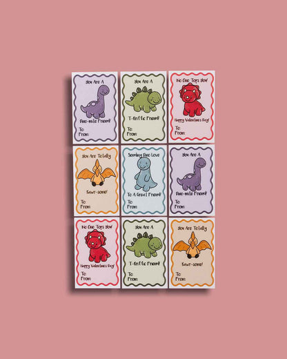 Dinosaur Valentine Set - Card Set