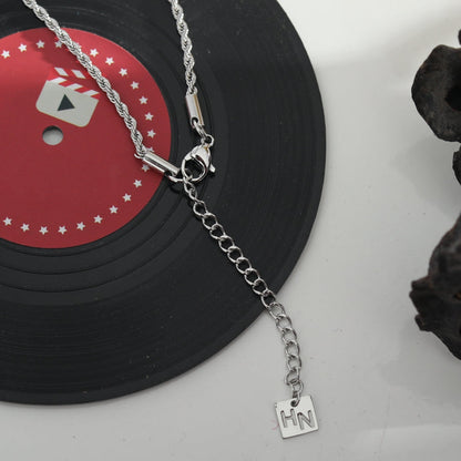 KIRA: Rope Chain Silver Necklace 16 Inches