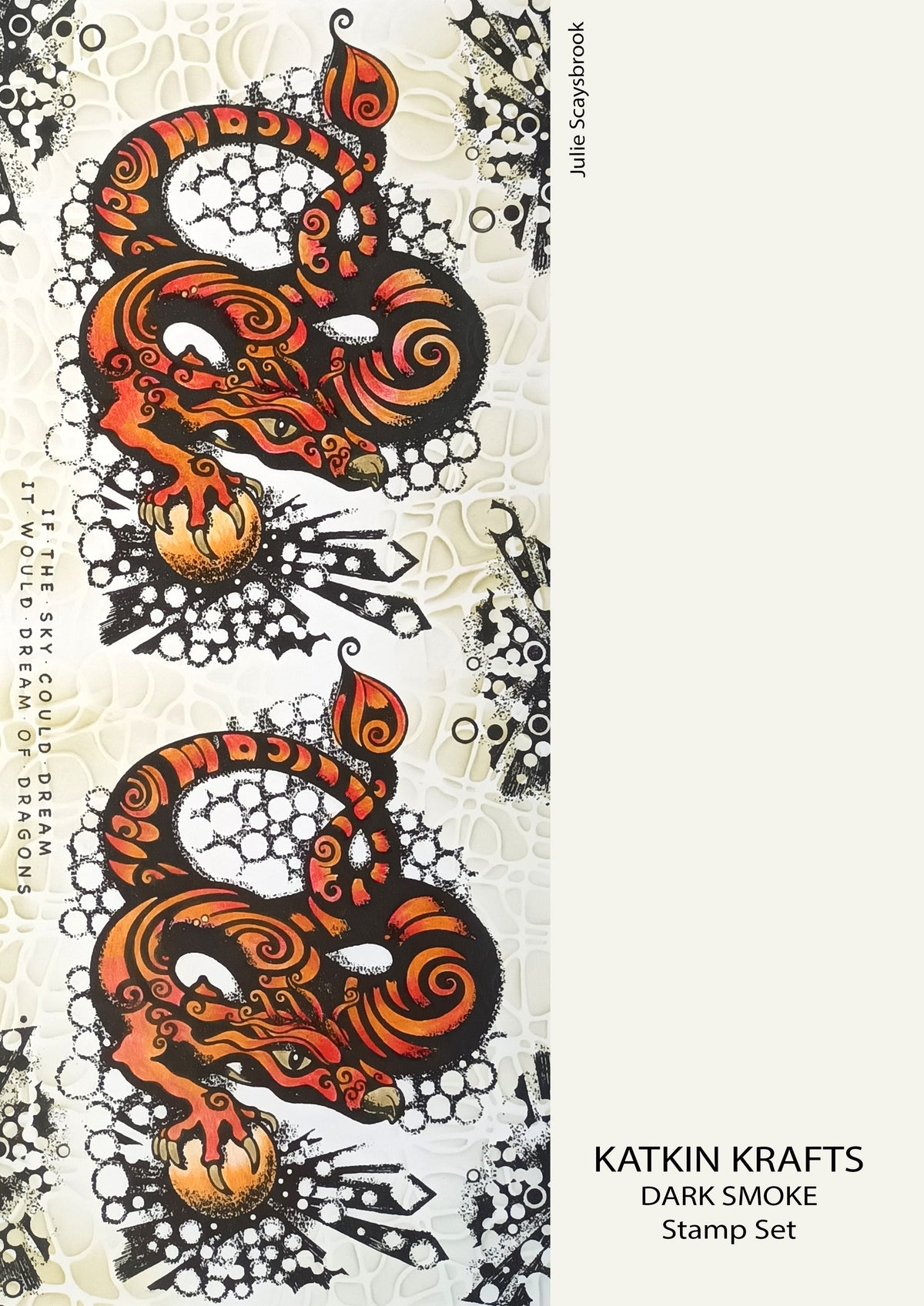Katkin Krafts Dark Smoke 6 in x 8 in Clear Stamp Set