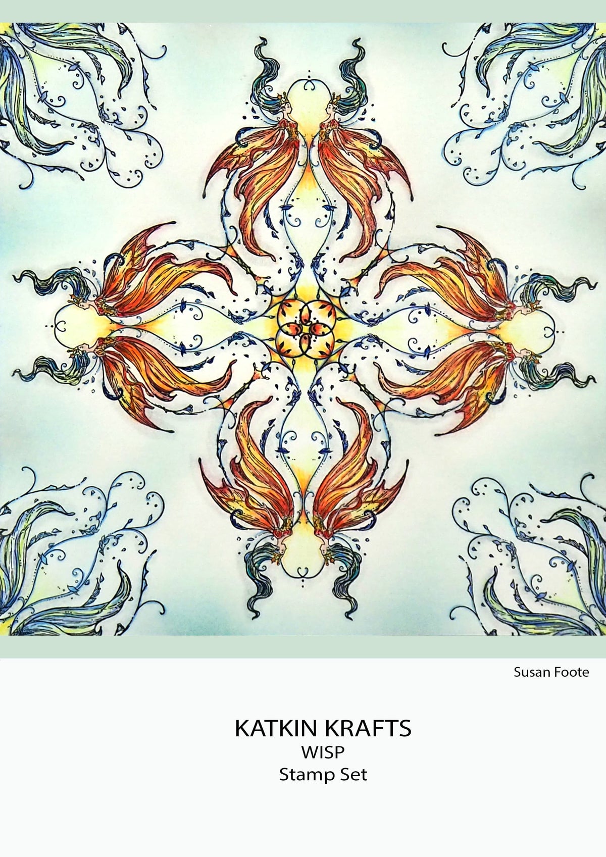 Katkin Krafts Wisp 6 in x 8 in Clear Stamp Set
