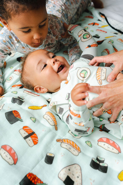 Baby Muslin Quilt in Tanboocel® Bamboo Viscose - Sushi
