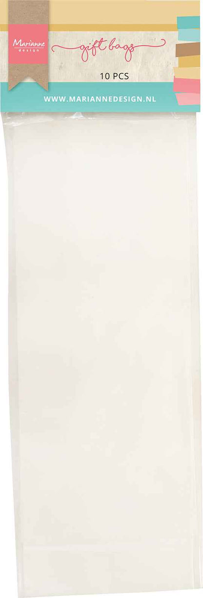 Marianne Design Gift Bags - White - 76x40x200 mm