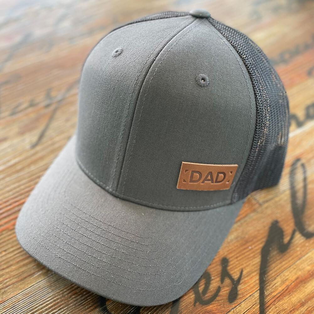 DAD - Leather Patch Trucker Hat