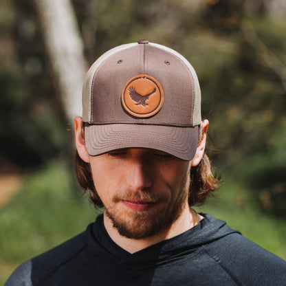 Eagle Leather Patch Trucker Hat