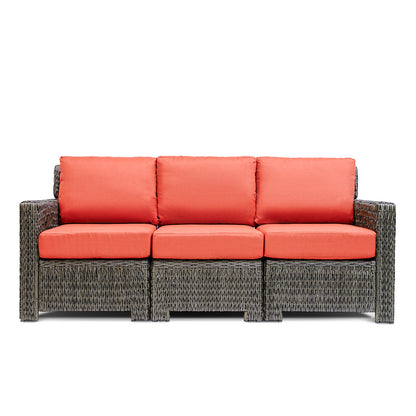 Laguna Point 4-Piece Wicker Outdoor Modular Conversational Set - AURABAGS SHOP