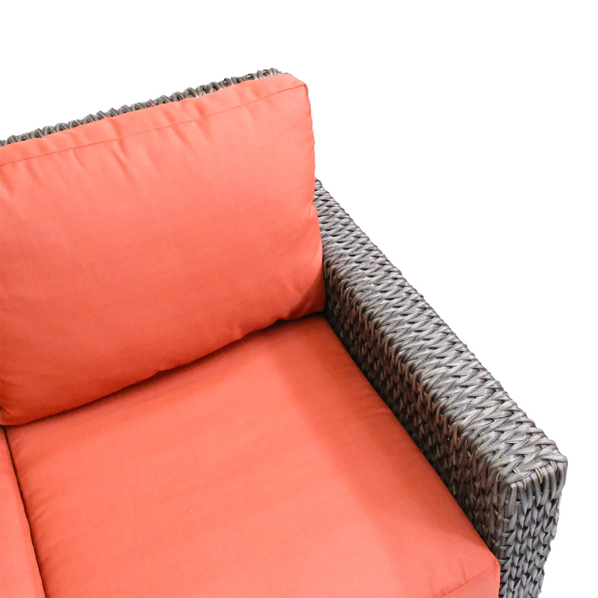 Laguna Point 5-Piece Wicker Outdoor Conversational Loveseat Set - AURABAGS SHOP