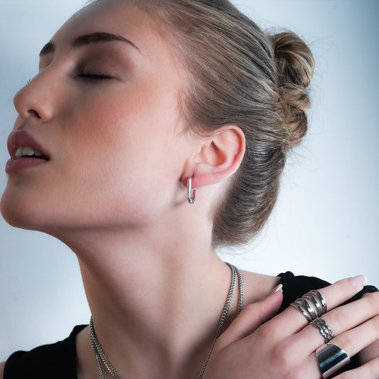 MAKET Silver(White Gold):  Multi Stacked Four Rings in One