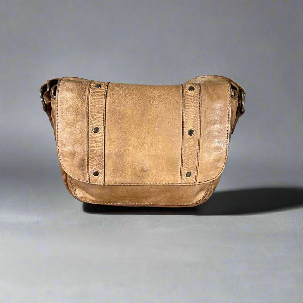 MET Studded Leather Crossbody Bag