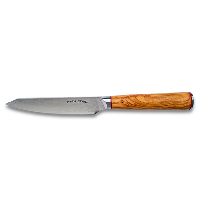 Ginza Steel MIA 12 Universalmesser 12,7 cm – Damast AUS10, 67 Lagen, Olivenholzgriff
