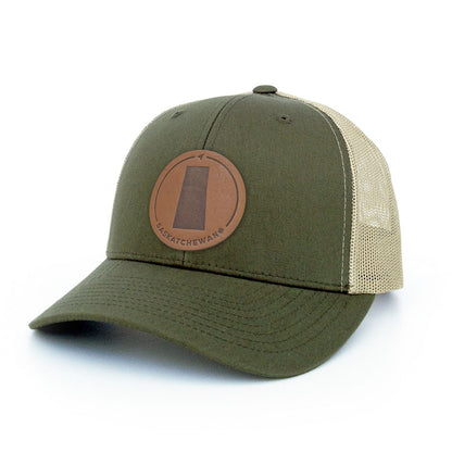Saskatchewan Leather Patch Trucker Hat