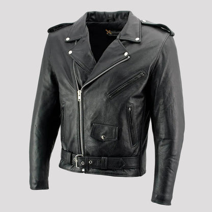 X Element Men's Leather Motorcycle Jacket