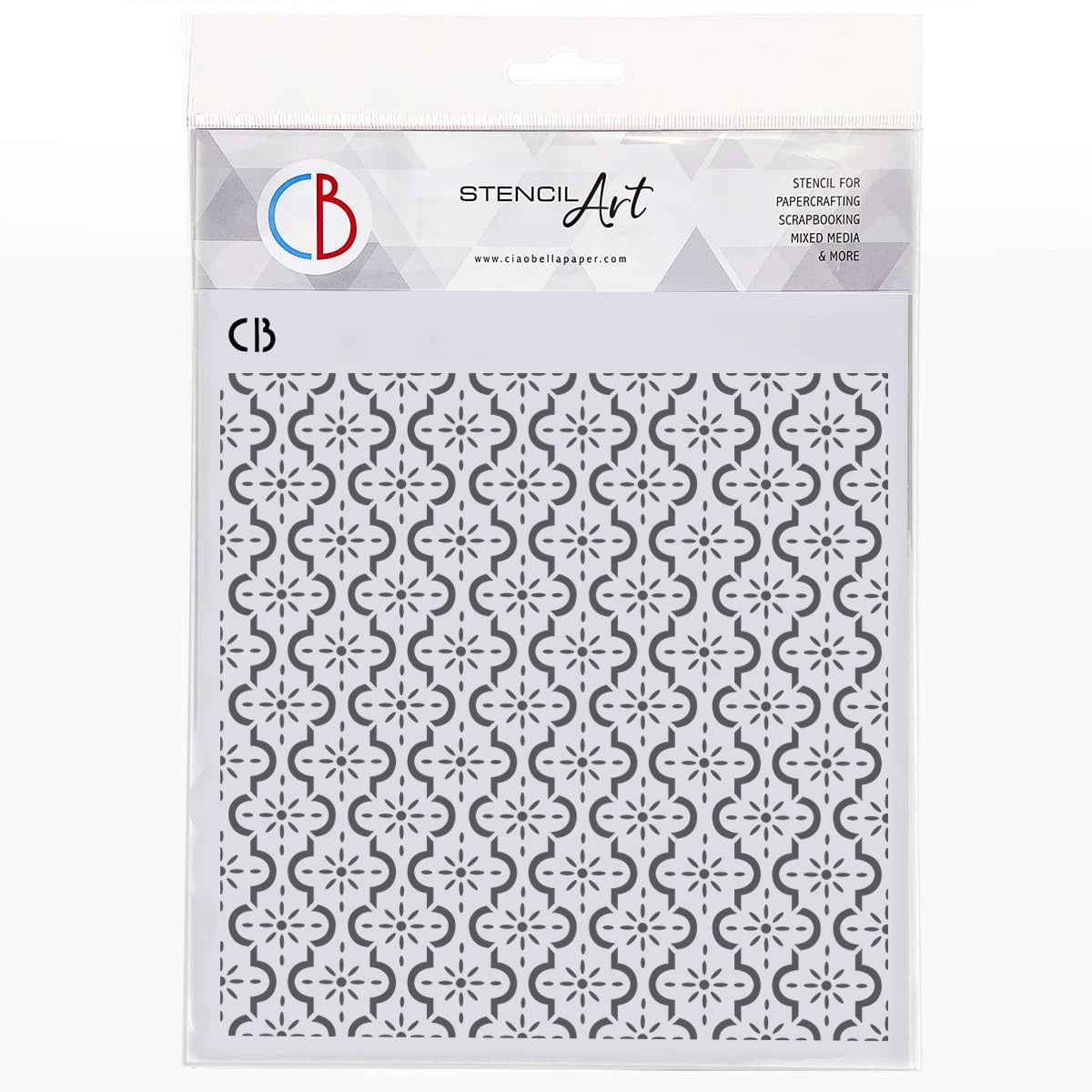 Ciao Bella Texture Stencil 8"x8" Iberian Tiles