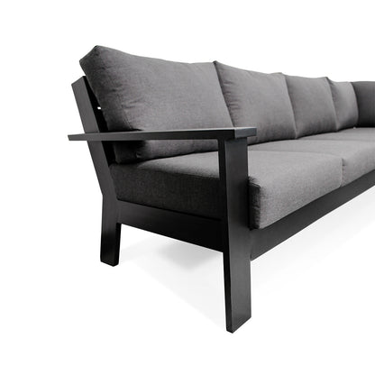 Magnolia Black Aluminum Sectional with Sunbrella® Cushions - AURABAGS SHOP