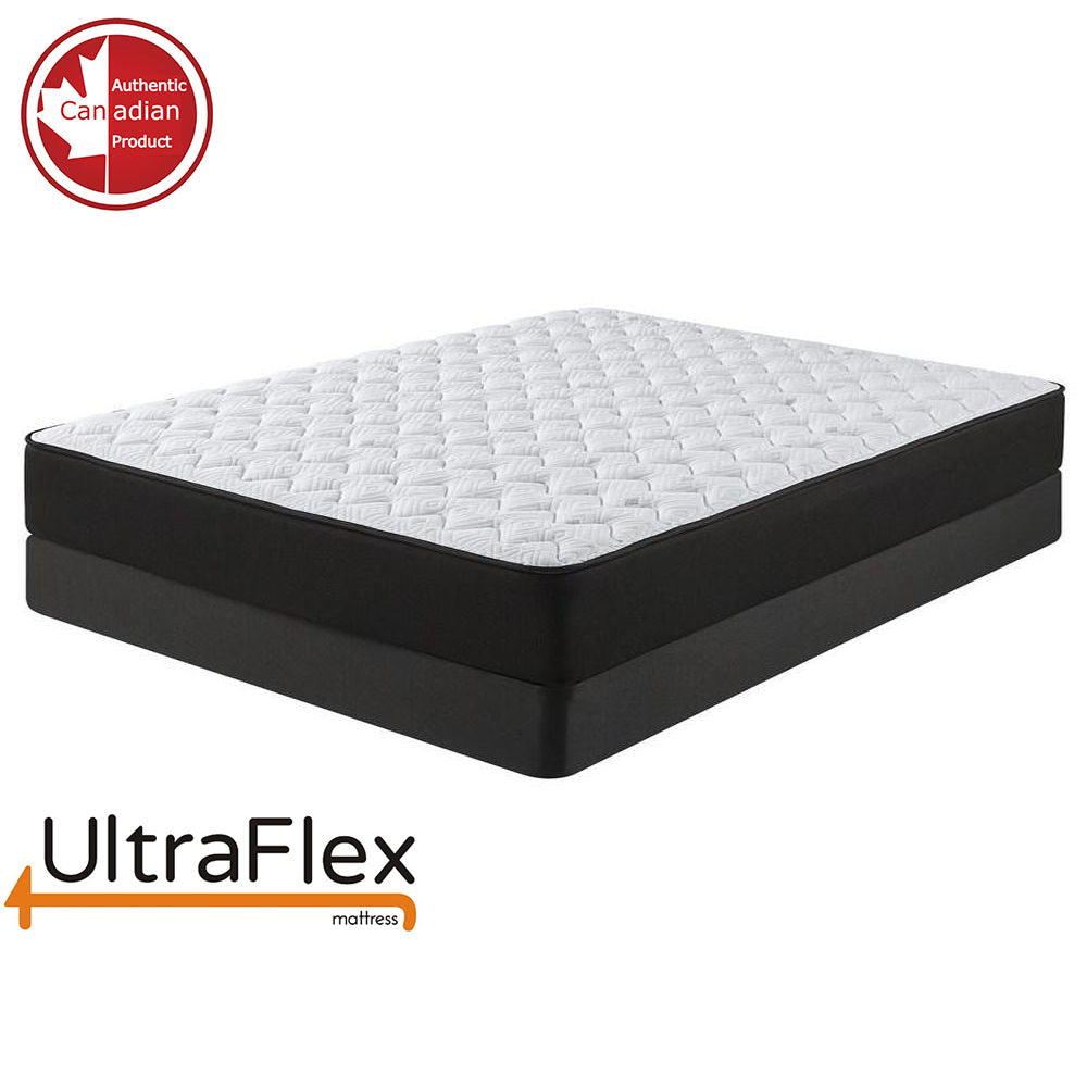 UltraFlex® PURITY- Orthopedic Spinal Care, Cool Gel Posture Support Mattress, Pressure Relief Foam Encased Quilting for Low Motion Transfer (Made in Canada)- With Waterproof Mattress Protector