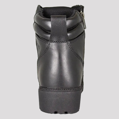 Milwaukee Leather Women's Side Zip Lace Up Motorcycle Boots