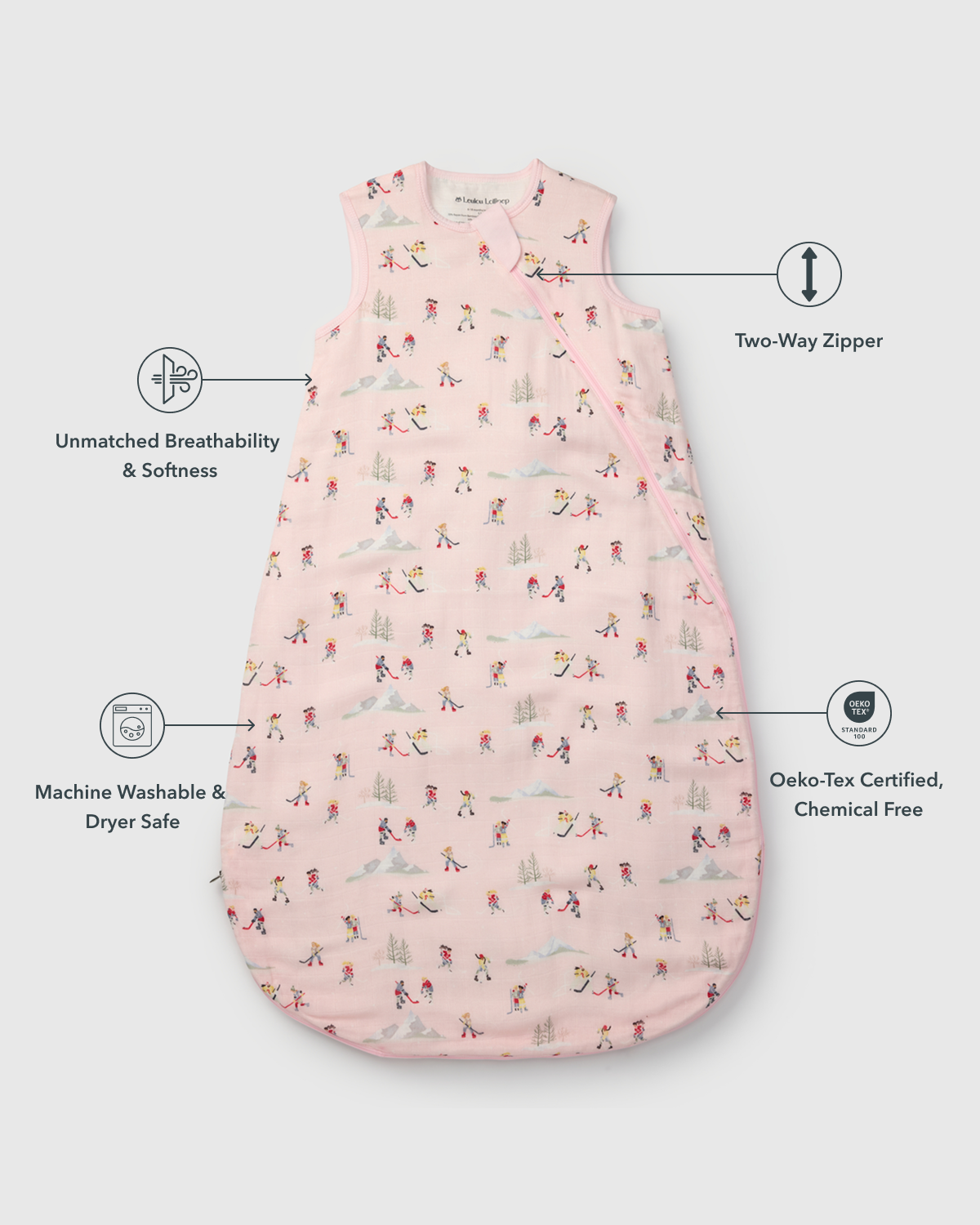 Baby Bamboo Muslin Sleep Sack 0.5 TOG - She Shoots She Scores