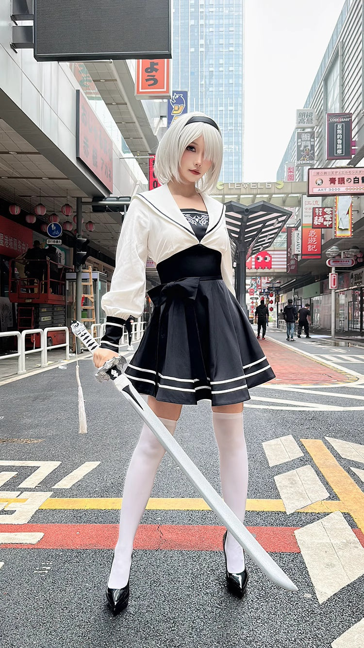 Anime Cosplay Dress Halloween Costume Set Anime Sailor Style Costume