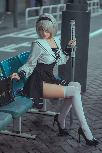 Anime Cosplay Dress Halloween Costume Set Anime Sailor Style Costume