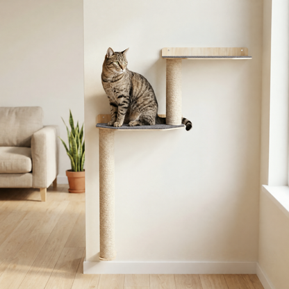 Wall Mounted Cat Scratcher Parkour