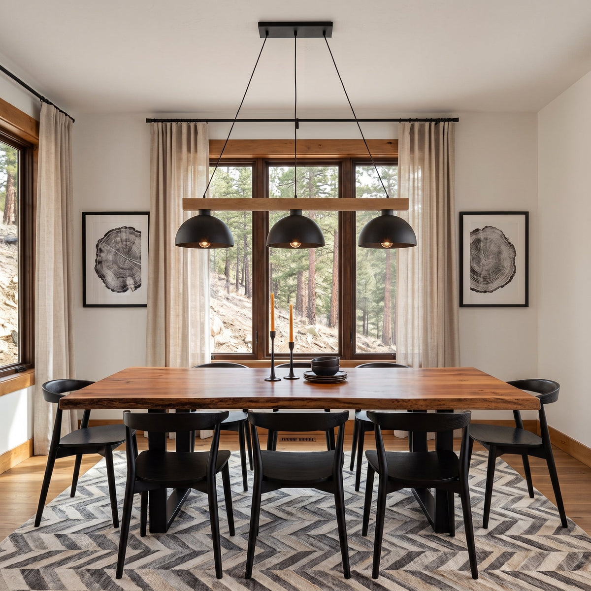 OSLO Scandinavian 3-Light Pendant Light for Dining Table & Kitchen Island