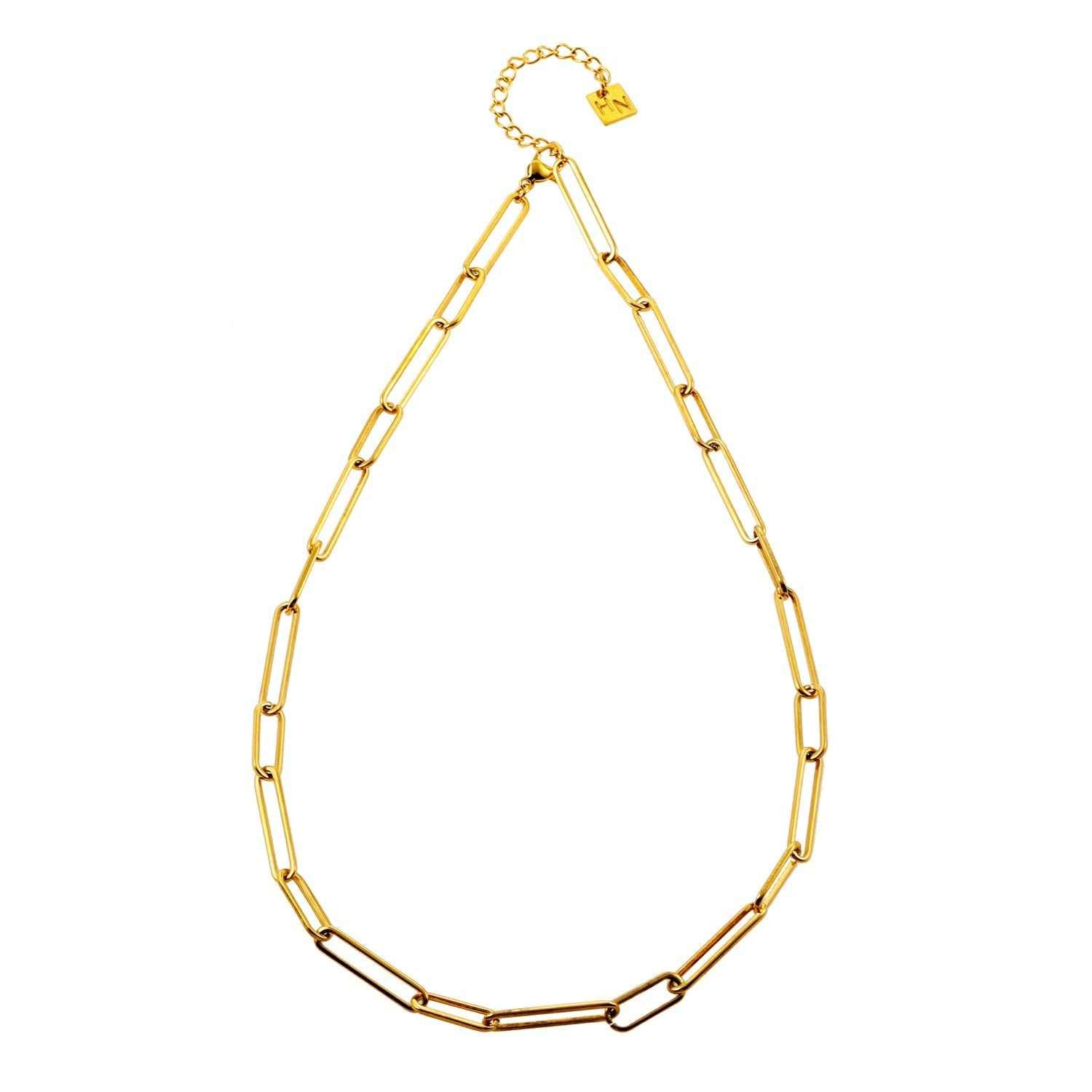 CIRCE: Long & Short Contemporary Paper-Clip Combo Necklace
