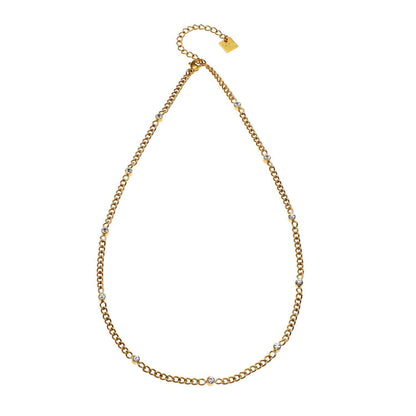 Style PENIQUIK: Zirconia Beaded Chain Necklace