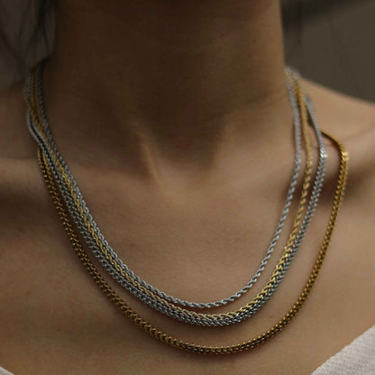 FARAH 28": Cuban Link Silver Chain Necklace