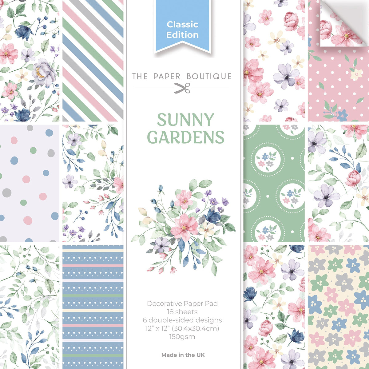The Paper Boutique Sunny Gardens 12 in x 12 in Decorative Paper Pad