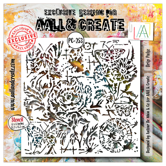 AALL and Create - 6"x6" Stencil - Drip Pulse