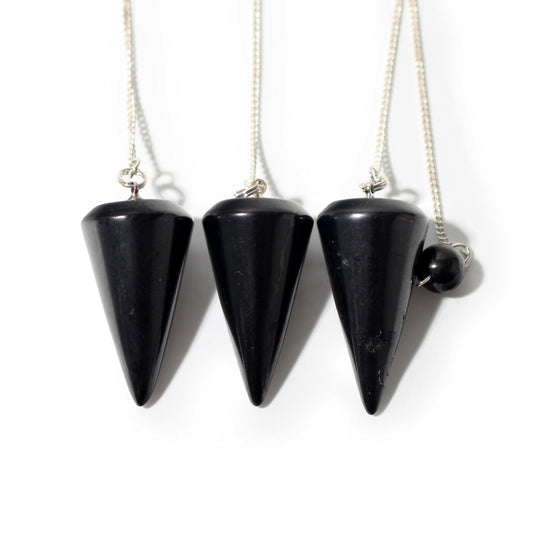 Shungite Rounded Pendulum - 3 Pack