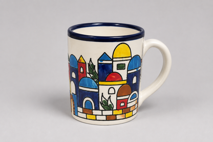 Tasse Handgefertigt Palästina Keramiktasse Olivenharmonie
