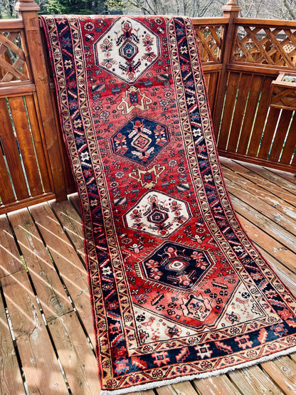 Persian Heriz Runner | 10’ 8” x 3’ 7”
