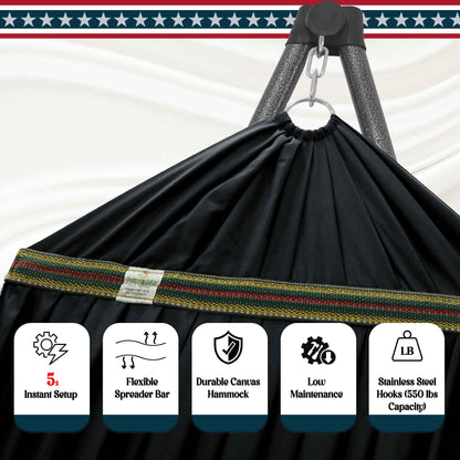 Uniki Canvas Hammock with Stand