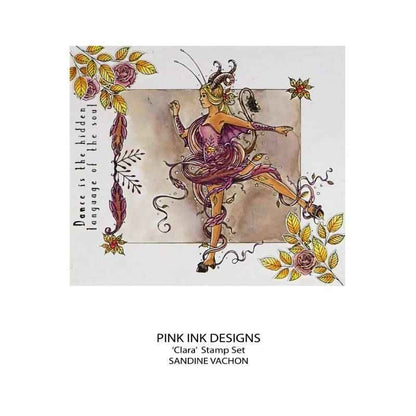 Pink Ink Designs Clara 6 in x 8 in Clear Stamp Set