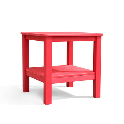 Polymer Outdoor End Table with Shelf - AURABAGS SHOP