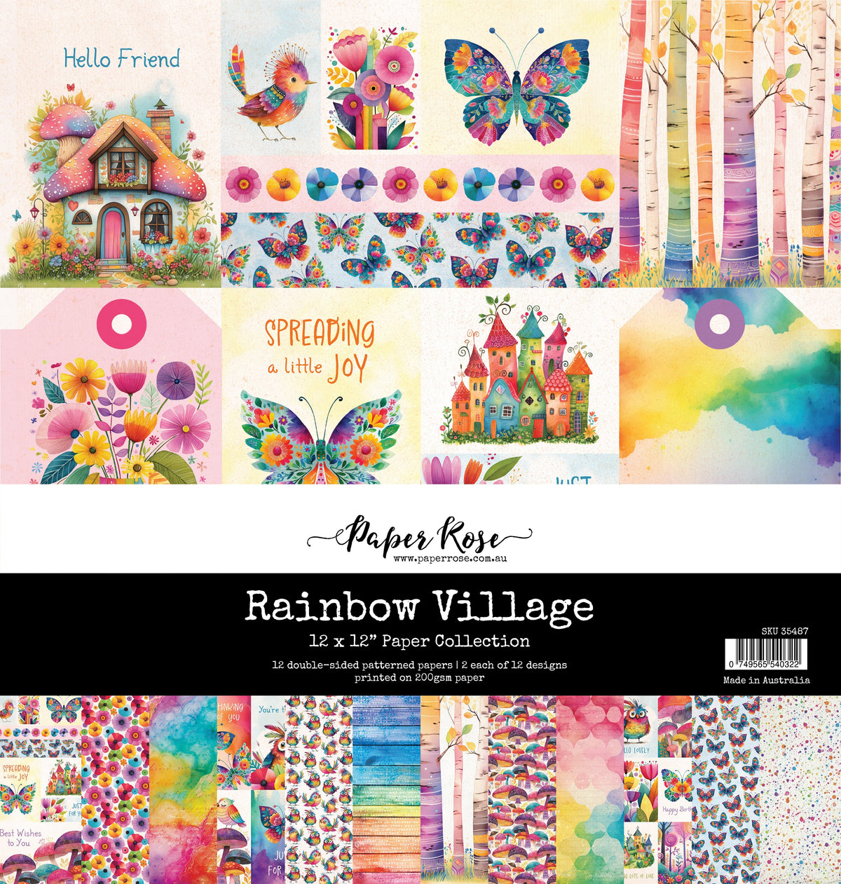 Rainbow Village 12x12 Paper Collection 35487
