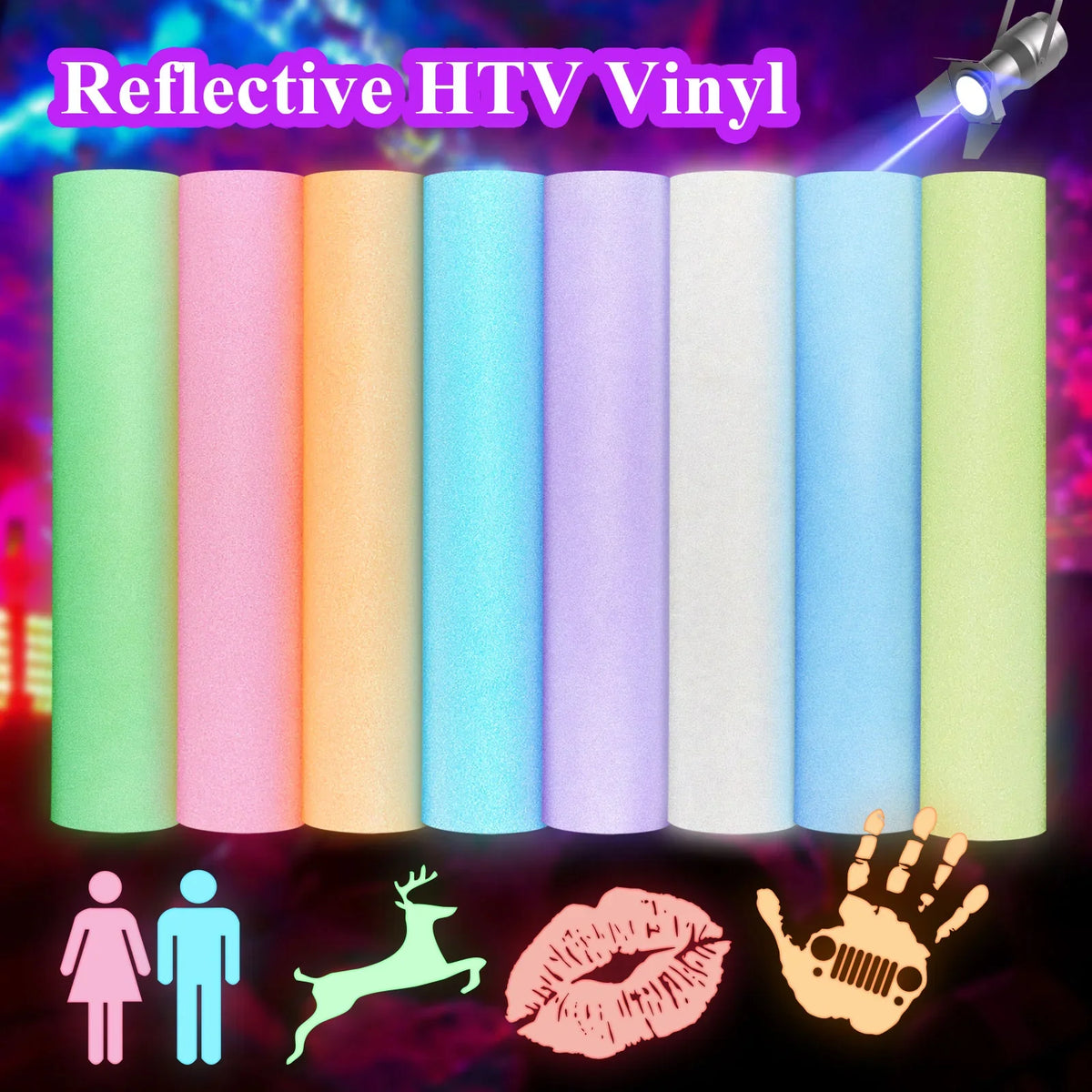 Teckwrap Reflective HTV- Coconut White | Fashionable & Durable HTV for T-Shirts & Costumes