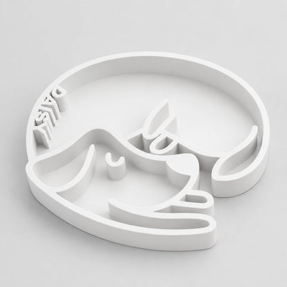 Personalized Pet Puzzle Feeder Bowl | Dog Shaped