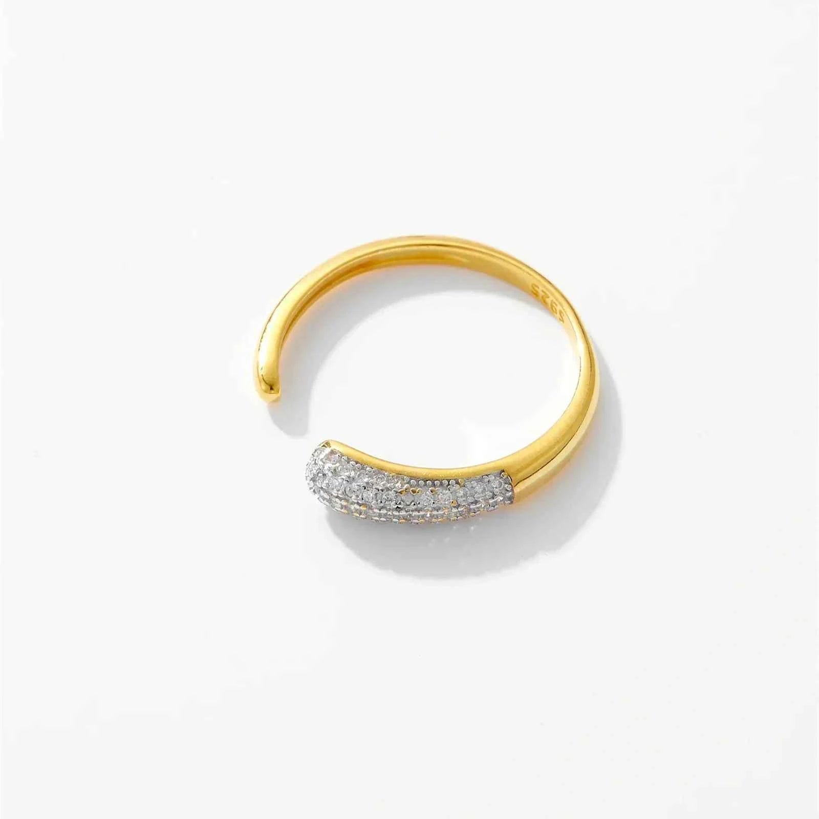 925 Sterling Silver Adjustable Zircon Ring