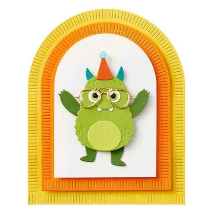 Make a Wish Arch Labels Etched Dies from the Monster Birthday Collection