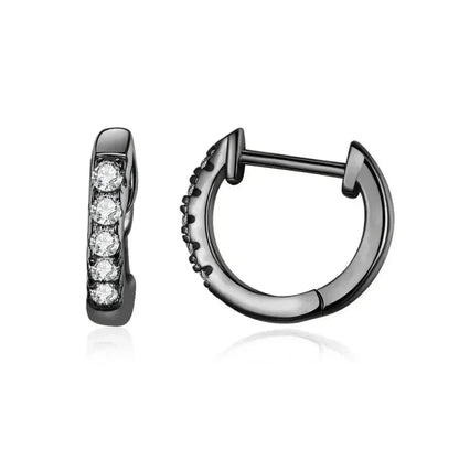 14K Gold Plated 925 Sterling Silver Cubic Zirconia Cuff Earrings - Trendy and Chic